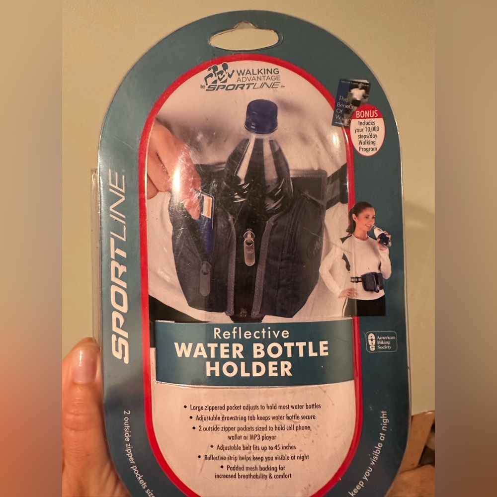 Reflective Black Water Bottle Holder